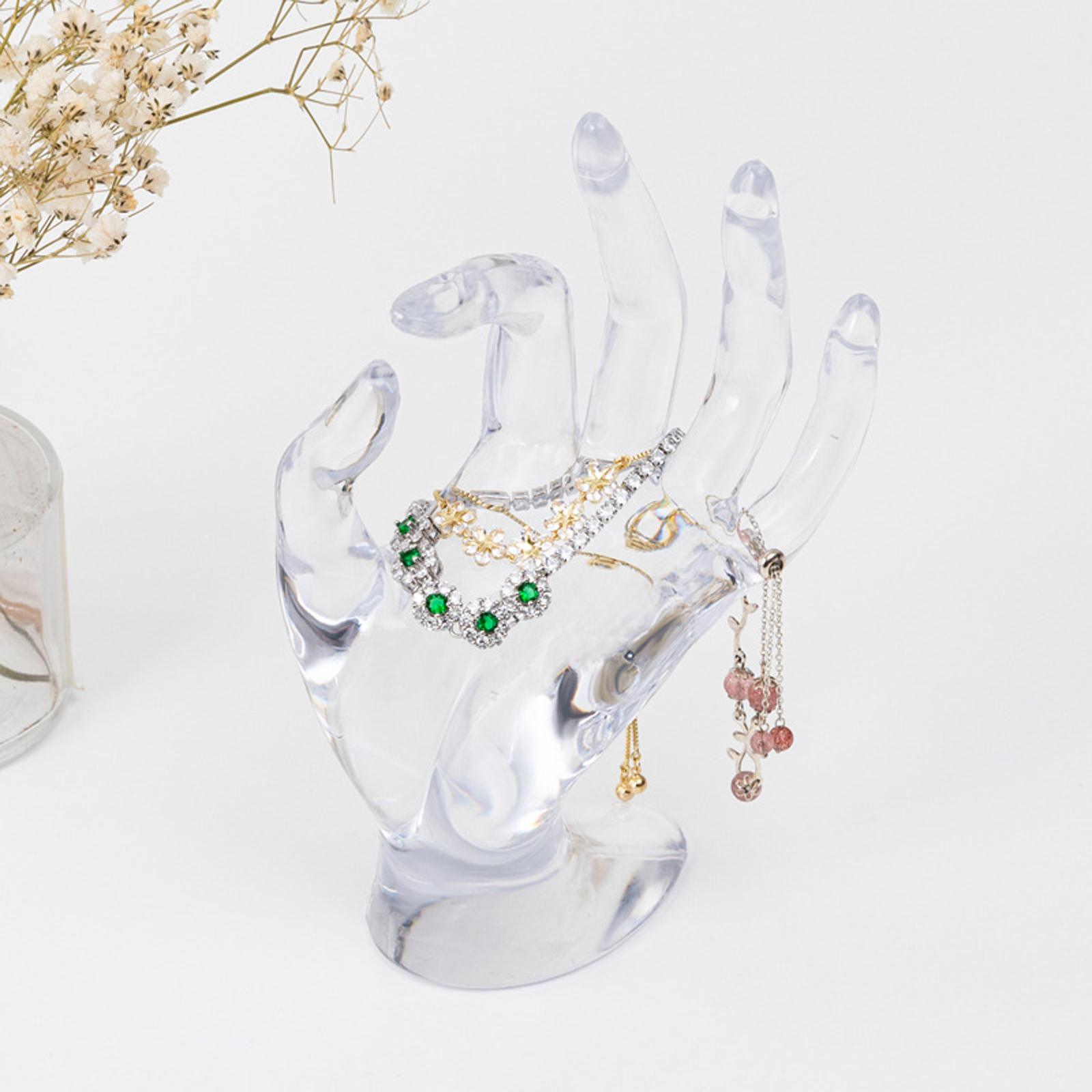 Ring Necklace Jewelry Storage Display Holder Hand Shape Dresser